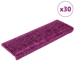 vidaXL Covorașe scară 30 buc 65x21x4 cm violet