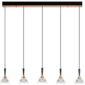Lustra cu 5 pendule LED design modern PALUZ