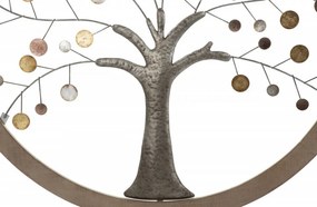 Decoratiune de perete multicolora din MDF si metal, ∅ 80 cm, Tree of Life Mauro Ferretti