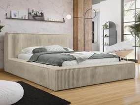 Pat matrimonial 140 cm Gretty S (Bej) (cu somieră) (cu sp. depozitare). Promo -17%. 1104128