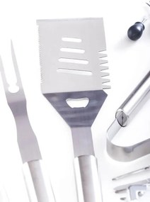 Set de unelte pentru grătar G21, 17 buc, carcasă aluminiu
