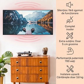Klarstein Wonderwall Air Art Smart, încălzitor cu infraroșu, mare, orizontală, 120 x 60 cm, 700 W