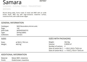 Masa rotunda dining design lux Samara