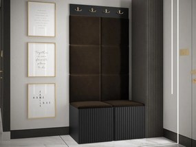 Mobilier hol Tewarota Slim IV (Negru + maro) . 1104856