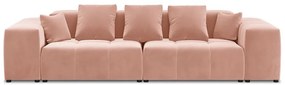 Canapea 3 locuri Margo cu tapiterie din catifea, roz