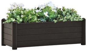 vidaXL Strat înălțat de grădină, antracit, 100 x 43 x 35 cm, PP