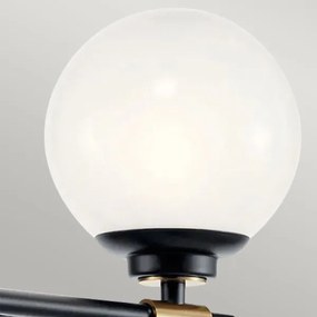 Kichler KL-BENNO2-BK-CPZ-LED Aplica de baie BENNO 2xLED/3W/230V negru/auriu IP44