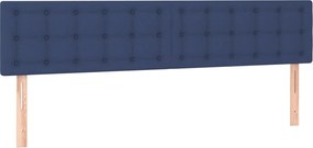 vidaXL Tăblii de pat, albastru, 160x5x78/88 cm, textil
