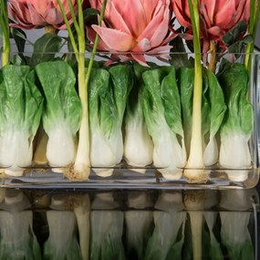 Aranjament floral decor festiv design LUX RECTANGULAR VASE PROTEA