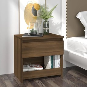 815134 vidaXL Noptiere, 2 buc., stejar maro, 40x30x39 cm, lemn prelucrat