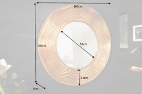 Oglinda de perete decorativa Circle 100cm, auriu