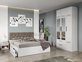 Set mobila dormitor 4 piese Alb Levi C20