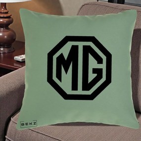 Perna Personalizata cu emblema MG, 40x40 cm, Verde, Husa Detasabila, Perna Inclusa, BEKZ®