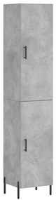 3198797 vidaXL Dulap înalt, gri beton, 34,5x34x180 cm, lemn prelucrat