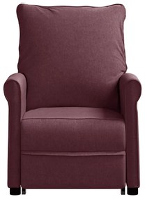 Fotoliu rabatabil de masaj cu ridicare, violet, material textil Violet, 1