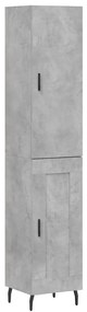 3199125 vidaXL Dulap înalt, gri beton, 34,5x34x180 cm, lemn prelucrat