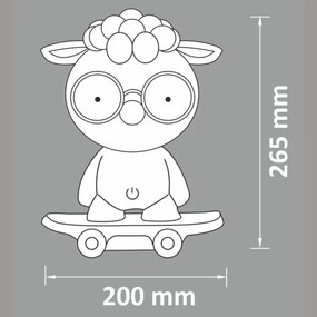 LED Lampă de noapte dimmabilă pentru copii LED/2,5W/230V oaie gri