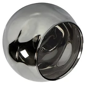 Plafoniera neagră cu alamă și sticlă fumurie cu 2 lumini - Vidro