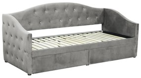 Pat de o persoană (divan) 90 cm Zonas (gri) (cu somieră) (cu sp. depozitare). 1116569