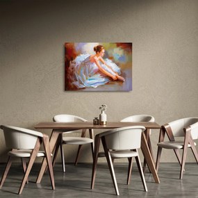 Tablou pe sticlă - Balerina (70x50 cm)