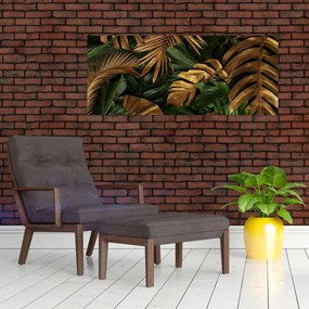 Tablou - Frunze aurii (120x50 cm)