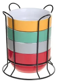 Set 4 boluri Colorama, ceramica, 500 ml