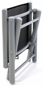 Scaun de grădină din aluminiu - pliabil negru