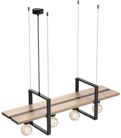 Lustră pe cablu SHELF 4xE27/60W/230V