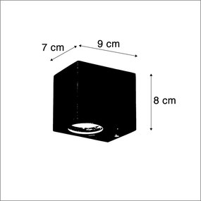Set de 2 Aplice Moderne Negre IP44 - Baleno