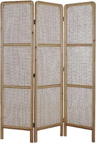 Paravan decorativ din ratan împletit, maro, finisaj natural, 180 x 135 x 2 cm, „Villandry”