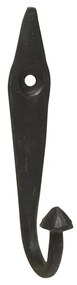 Cuier negru, din metal, cu agatatoare, model frunza, Zia