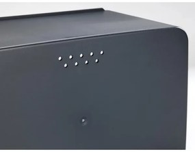 WENKO 54098100 - Cutie pentru pâine KUBO 35 x 26,5 cm negru/maro