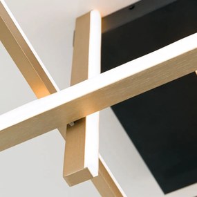 Plafoniera LED moderna stil minimalist STARGATE 52W negru/auriu