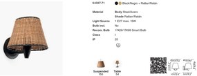 Aplica de perete design natural din ratan SUMBA