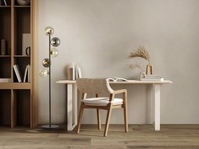 Lampadar/Lampa de podea design modern Inoa fumuriu/chihlimbar