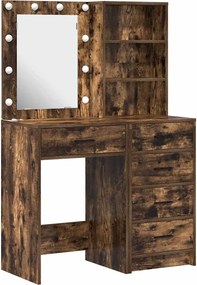 vidaXL Masă de Machiaj 2 pcs Maro 50 x 41 x 135 cm Lemn compozit