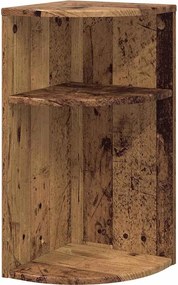 vidaXL Masă laterală Lemn vechi 29,6 x 29,6 x 60 cm Lemn compozit