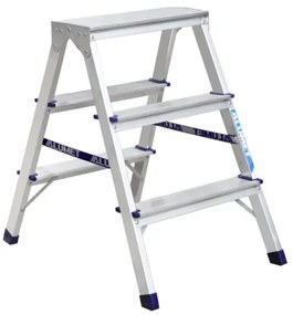 Alumet AD 7203 Trepte aluminiu cu două fețe, 2x 3trepte, 60 cm