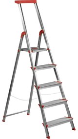 Rolser Scări din aluminiu Brico pentru uz profesional EN131, 5 trepte