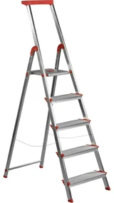 Rolser Scări din aluminiu Brico pentru uz profesional EN131, 5 trepte