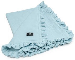 Pătură pentru copii albastră din muselină 80x100 cm – T-TOMI
