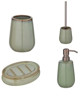 Set de accesorii de baie verde din ceramică Sermione – Wenko