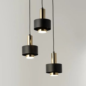 Lustră pe cablu RIF LUX 3xGX53/12W/230V d. 38 cm negru/auriu