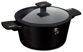 Oală cu capac 20 cm, 2.2 L Berlinger Haus BH 7086, Monaco Collection, antiaderentă cu titan, pentru gătit zilnic