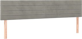 vidaXL Tăblii de pat, gri deschis, 160x5x78/88 cm, catifea
