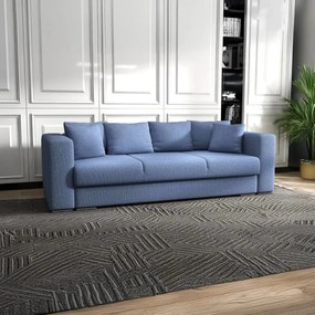 Canapea extensibilă dumonde cu ladă de depozitare si sezut confortabil din spuma high-density, Gloria Enjoy Blue 240x100 cm