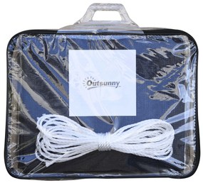 Outsunny Cort de umbra rectangular 6 x 4 m polietilena cu densitate mare Protectie UV Cu geanta de depozitare - Culoare albastru | Aosom Romania