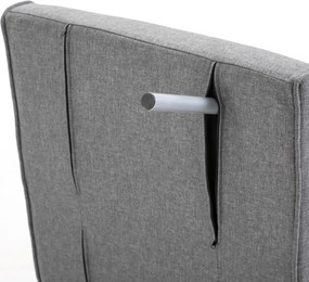 HOMCOM Canapea Extensibilă cu Poziție Reglabilă în 5 Niveluri, Canapea pliabilă cu pernă, 65x69x80 cm, Gri | Aosom Romania
