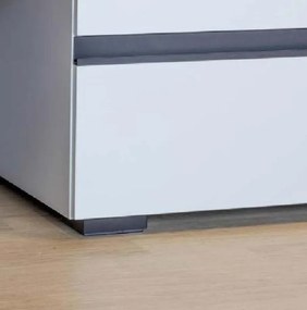 Set mobilier baie (masca stativa cu 3 sertare si lavoar) Kolpa San Harmony 100x48xH90, gri deschis