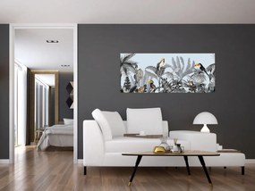 Tablou - Animale în pădurea tropicală (120x50 cm)